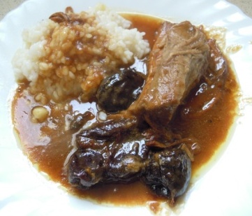 Solomillo con ciruelas